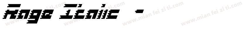 Rage Italic字体字体转换